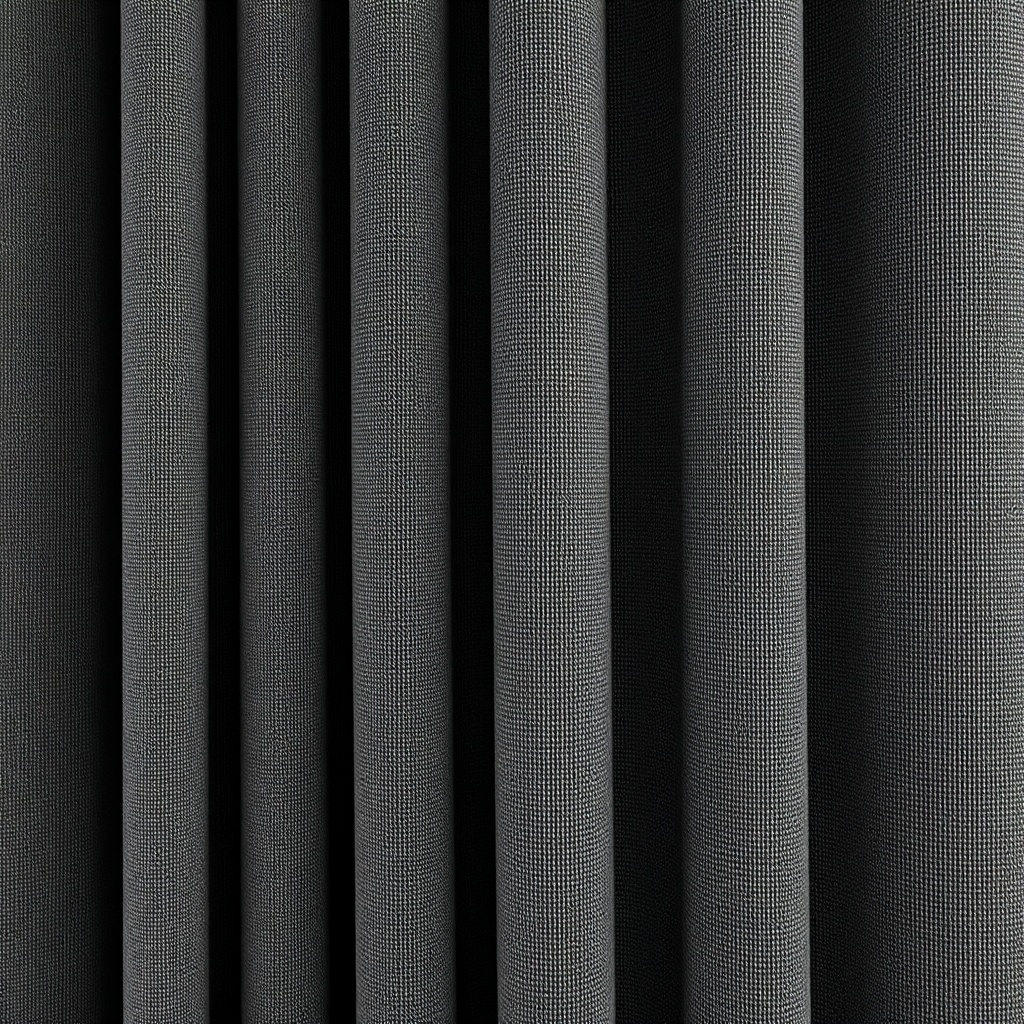 암막 커튼 원단의 두께와 촘촘한 직조 방식을 보여주는 근접 촬영 이미지
